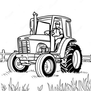 John Deere Traktor Med Bonde Fargeleggingsside 34715-7584