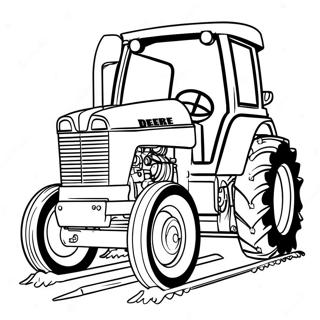 John Deere Traktor Som Drar En Plog Fargeleggingsside 34717-7591