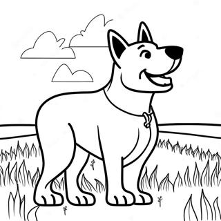 Majestetisk Tysk Schaefer I En Eng Fargeleggingsside 35058-7658