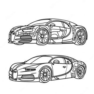 Elegant Bugatti Chiron Fargeleggingsside 36055-7882