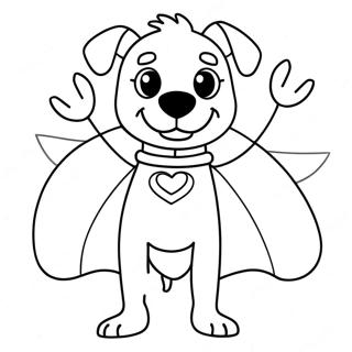 Hundemann Med Superhelt Kappe Fargeleggingsside 37076-8103