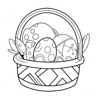 Paskekurv Full Av Egg Fargeleggingsside 383-1258