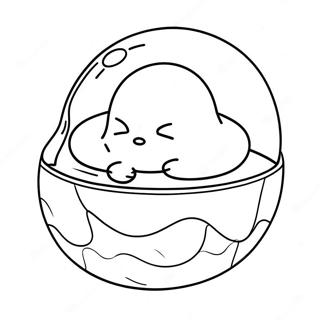 Gudetama Sover Pa Egg Fargeleggingsside 39370-8596