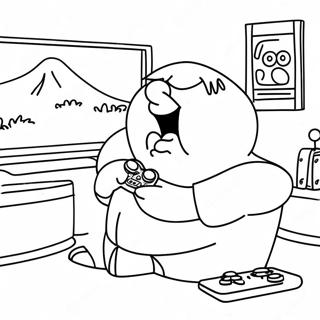 Family Guy Chris Griffin Spiller Videospill Fargeleggingsside 40922-8952