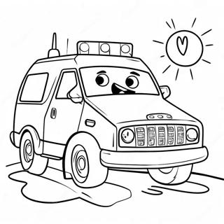 Ambulanse Redder En Pasient Fargeleggingsside 41729 9132