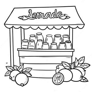 Lemonade Stand Med Sitroner Fargeleggingsside 42088-9211