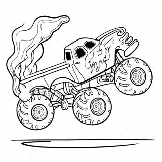 Eldsprutende Monstertruck Fargeleggingsside 4290 2139