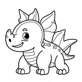 Vennlig Stegosaurus Fargeleggingsside 43291-9454