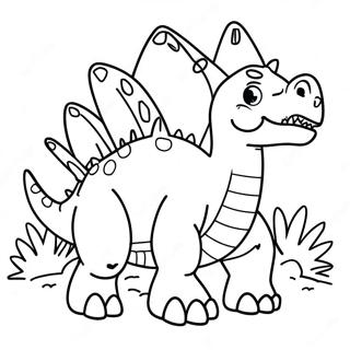 Vennlig Stegosaurus Fargeleggingsside 43291-9455