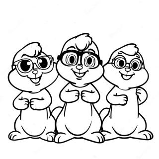 Alvin Og De Chipmunks Syngende Fargeleggingsside 44531-9736