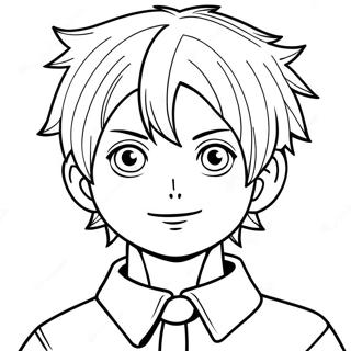 Manga Gutt Med Spisse Har Fargeleggingsside 44617 9769