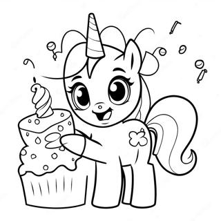 Pinkie Pie Arrangerer En Fest Fargeleggingsside 4559-2347