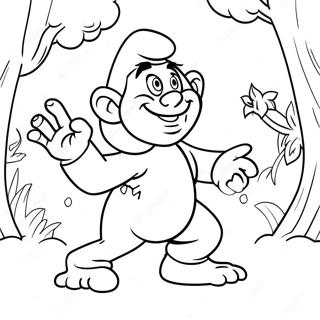 Smurf Fargeleggingsark