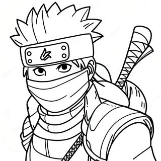 Kakashi I Ninja Kostyme Fargeleggingsark 46326-10152