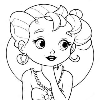 Vintage Betty Boop Fargeleggingsark 46525-10179