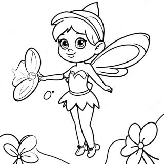 Tinkerbell Som Stror Fe Stov Fargeleggingsside 47104 10306