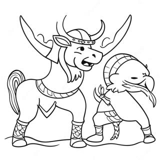 Vikingkamp Scene Fargeleggingsside 47194-10329