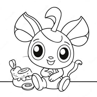 Kuromi Leker Med Venner Fargeleggingsside 4743 598