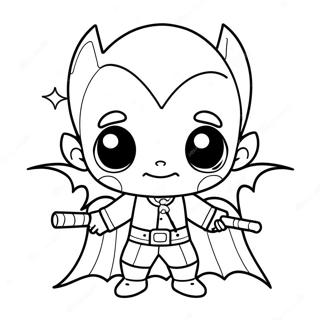 Chibi Vampyr Med En Flaggermus Fargeleggingsside 48706-10667