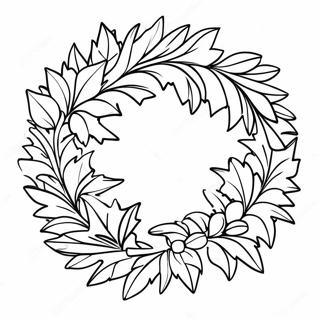 Julekrans Fargeleggingsark