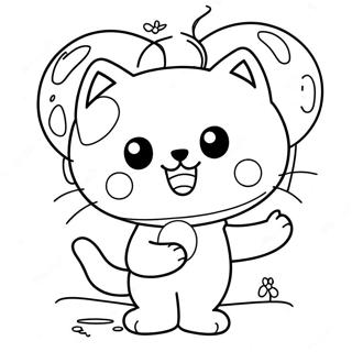 Chococat Med Ballonger Fargeleggingsside 51005 11163