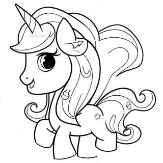 Prinsesse Celestia Med Glitrende Manke Fargeleggingsside 51363-11231