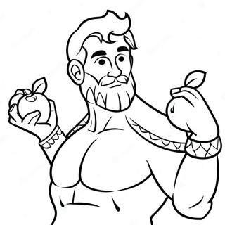 Hercules Med Gyldne Epler Fargeleggingsside 52093 11396