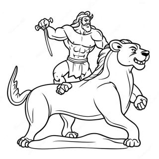 Hercules Kjemper Mot Cerberus Fargeleggingsside 52094-11398