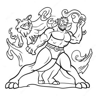 Hercules Kjemper Mot Cerberus Fargeleggingsside 52094-11400