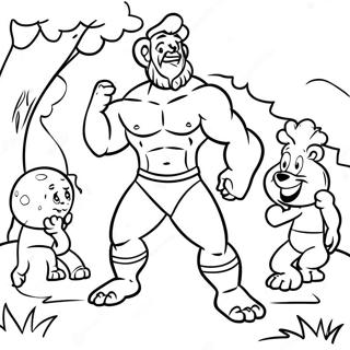 Hercules Utforer Tolv Arbeid Fargeleggingsside 52096-11408