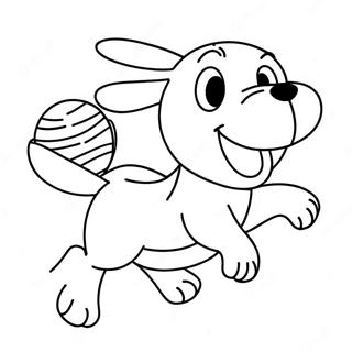 Glad Pluto Som Jager En Ball Fargeleggingsside 52756-11548