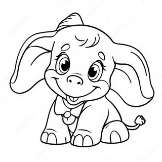 Dumbo Med Et Stort Smil Fargeleggingsside 52853-11566