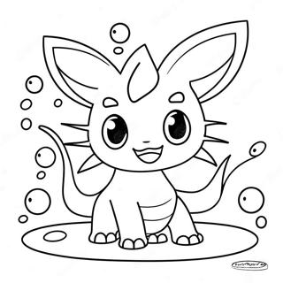 Vaporeon Leker Med Vannspriter Fargeleggingsside 54271-11879