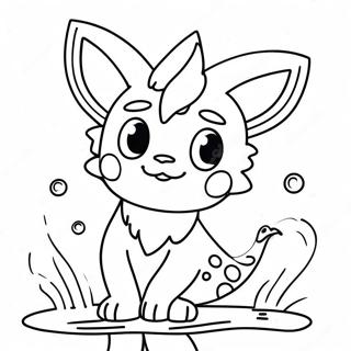 Vaporeon Leker Med Vannspriter Fargeleggingsside 54271-11880