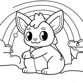 Vaporeon Under Regnbuen Fargeleggingsside 54272-11881
