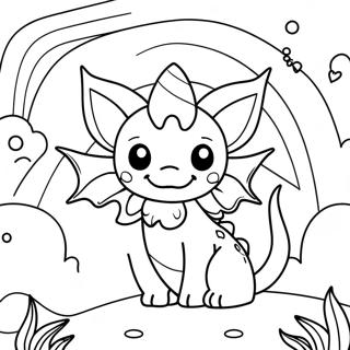 Vaporeon Under Regnbuen Fargeleggingsside 54272-11883