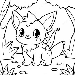 Vaporeon I En Magisk Skog Fargeleggingsside 54273-11886