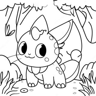 Vaporeon I En Magisk Skog Fargeleggingsside 54273-11887