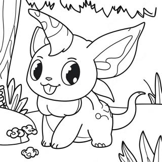 Vaporeon I En Magisk Skog Fargeleggingsside 54273-11888