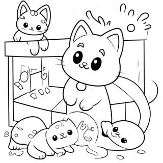 Gabbys Dukkehus Lekne Kattunger Fargeleggingsside 5447 1593