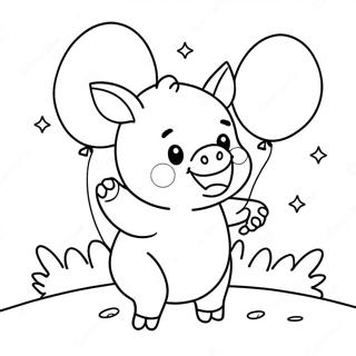 Glad Grisefoster Med Ballonger Fargeleggingsside 55345-12114