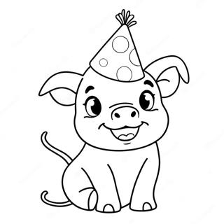 Grisunge Med Festhatt Fargeleggingsside 55348-12127