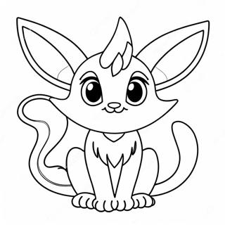 Sot Espeon Som Sitter Fargeleggingsside 55632-12173