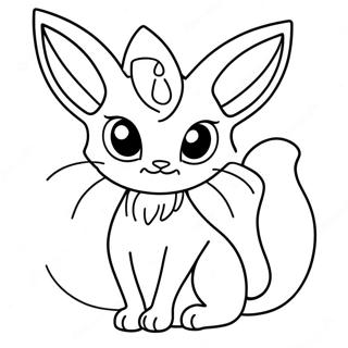 Espeon Med Flytende Hale Fargeleggingsside 55634-12183