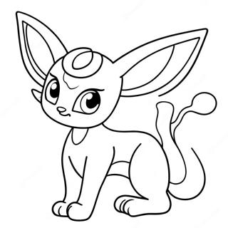 Espeon Med Flytende Hale Fargeleggingsside 55634-12184