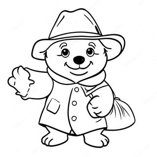 Paddington Bjorn Med Hatt Fargeleggingsside 57018-12488