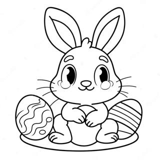 Paskehare Som Maler Egg Fargeleggingsside 5728 1919