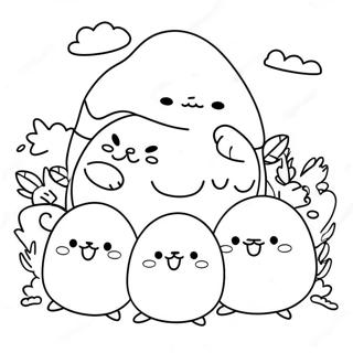 Gledelige Sumikko Gurashi Samling Fargeleggingsside 57393-12563