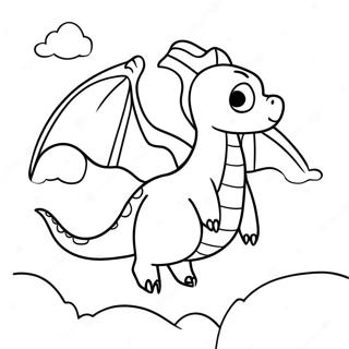 Majestetisk Dragonite Som Suser Gjennom Skyene Fargeleggingsside 58207 12746