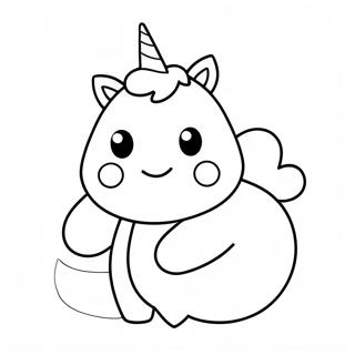 Nydelig Squishmallow Enhjorning Fargeleggingsside 58918-12902